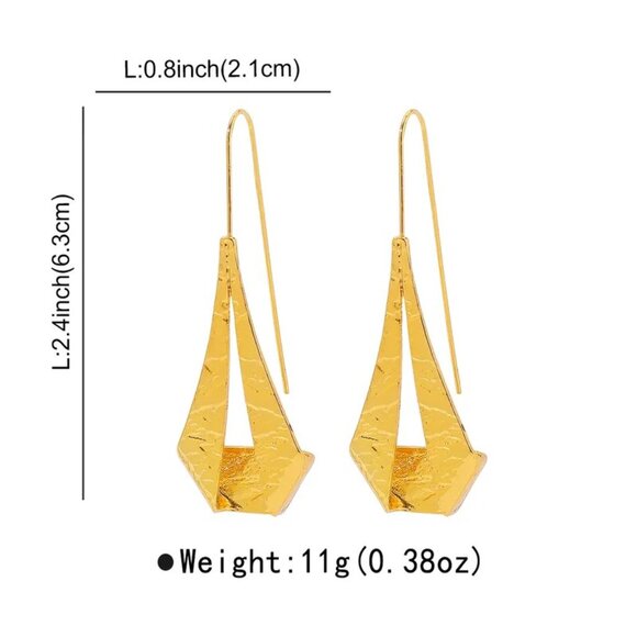 British Style Triangle Alloy Ear Hook - Picture 3 of 4